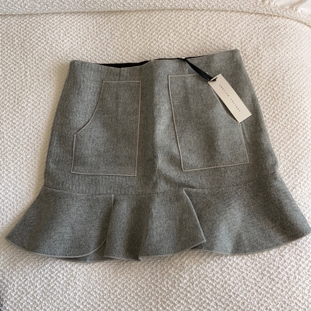 Gray English Factory Miniskirt